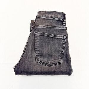 Everlane Ankle Charcoal Black Denim Zip Fly Jeans Size 24